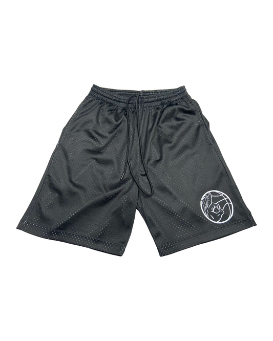 3 Fingers Up | Classic Black Mesh Shorts